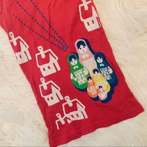 Red Matryoshka Russian Nesting Doll Tank